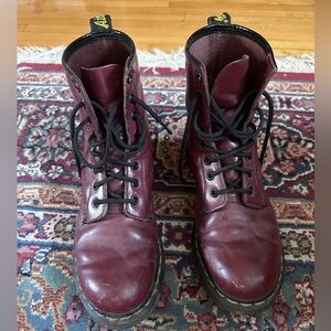 Maroon Dr. Martens
